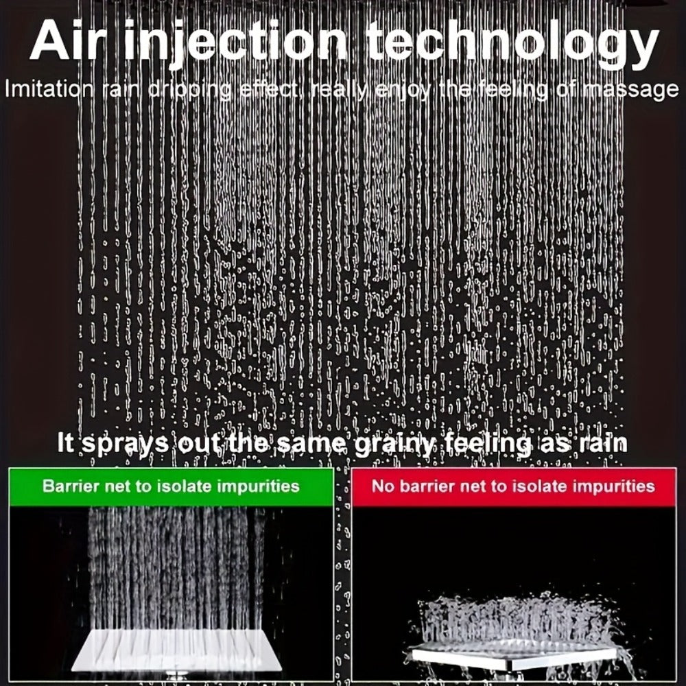 Rainfall Shower Head with Handheld Combo ¨C 8¡± High Pressure Rain Shower, 5-Setting Adjustable, Anti-Leak with 11¡± Extension Arm, Holder & Hose, Height & Angle Adjustable