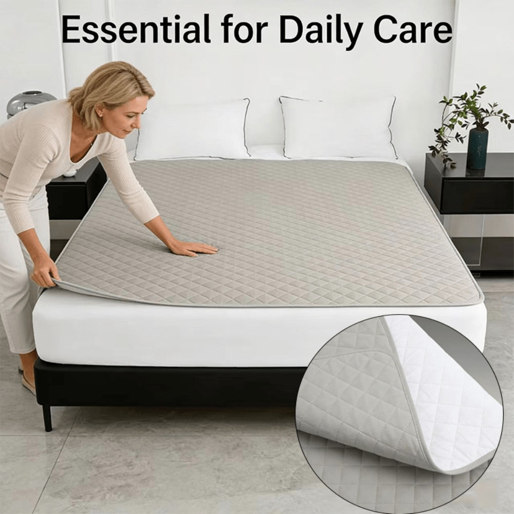 Washable Leak-Proof Mattress Protector for Seniors - Breathable Mesh Polyester, Urinary Incontinence & Bedwetting Pad | Twin, Full, Queen, King