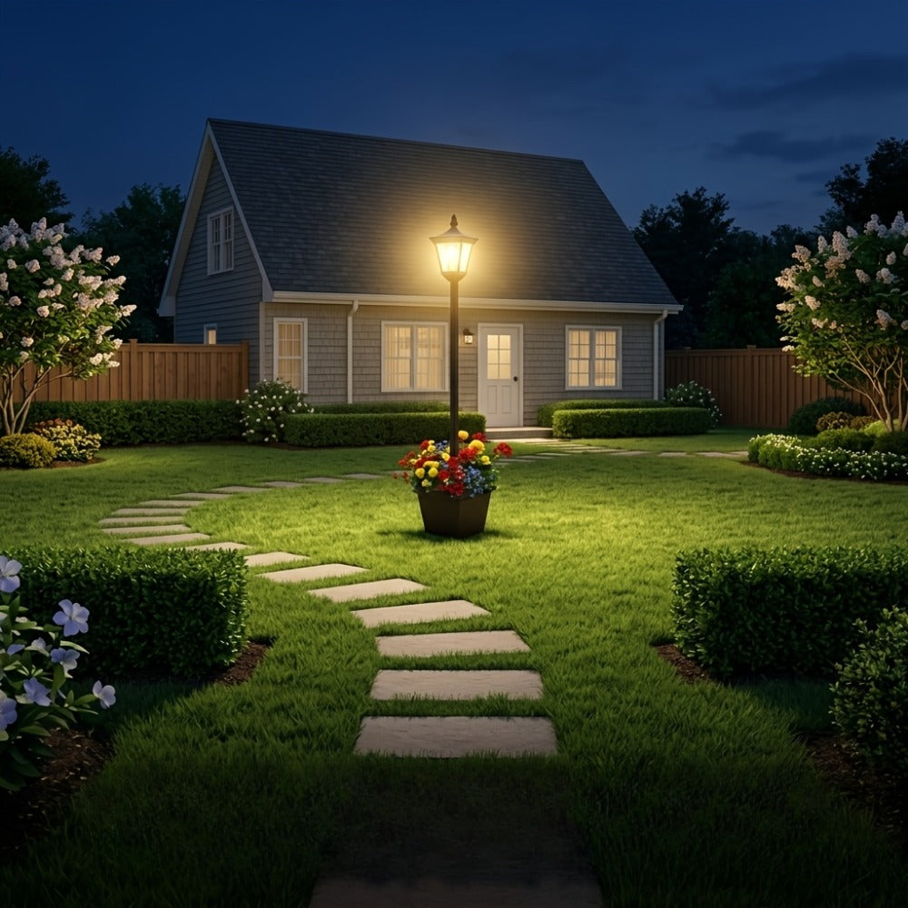 Solar Post Light Outdoor Garden Pathway Lamp IP44 Waterproof 60LM Warm White LED ¨C Solar Powered Landscape Stake Light for Yard Driveway Patio Walkway Christmas Holiday Decoration