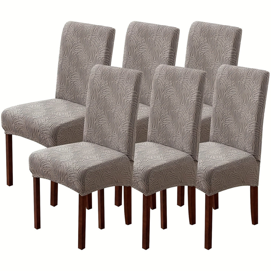 Dining Chair Covers Stretch Jacquard Slipcovers Removable Washable Chair Protector for Kitchen Hotel Restaurant Set of 4 or 6