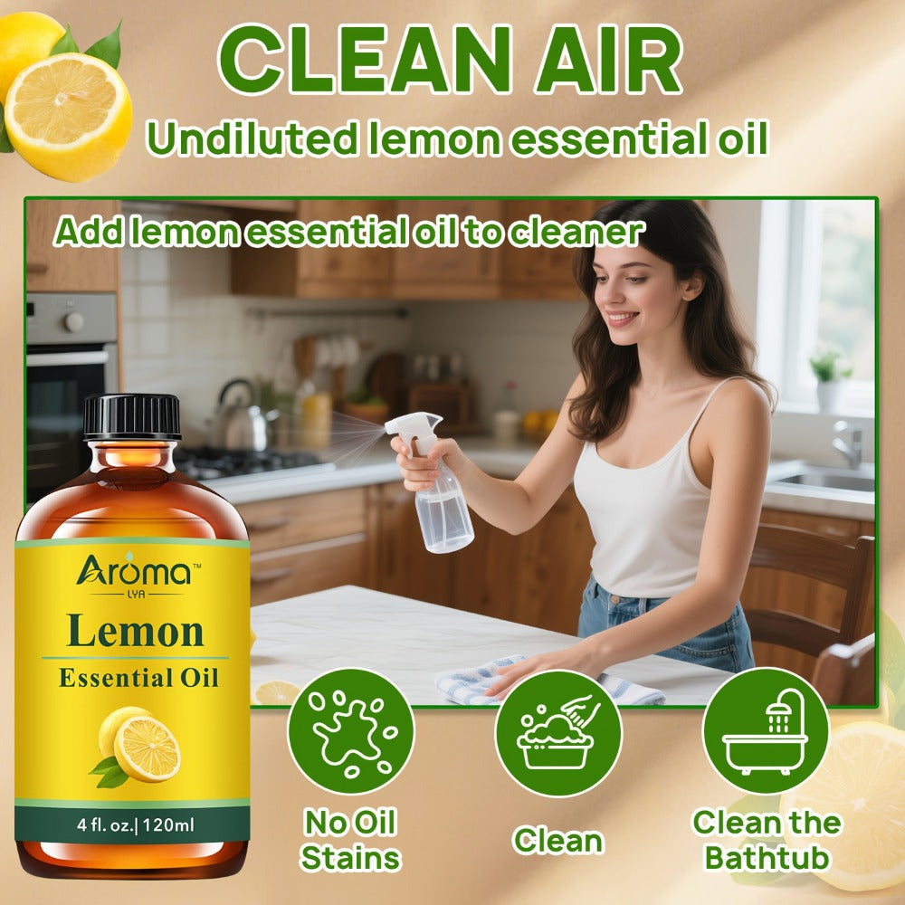 Pure Essential Oils 4oz Lavender Tea Tree Eucalyptus Peppermint Lemon Frankincense Sweet Orange for Diffuser Humidifier Soap Candle Making Body Oil Aromatherapy