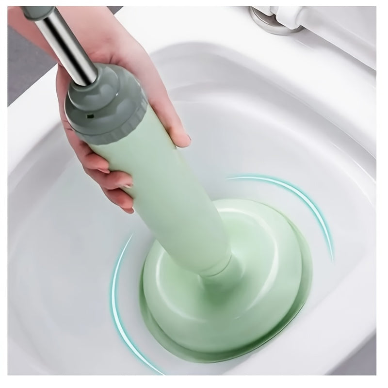 Flexible High-Pressure Drain Pipe Clog Remover - Manual Toilet Plunger & Pipe Dredging Tool, Durable Plastic Drain Cleaner for Bathroom Sink Shower Kitchen Drain, No Electricity Needed, Green