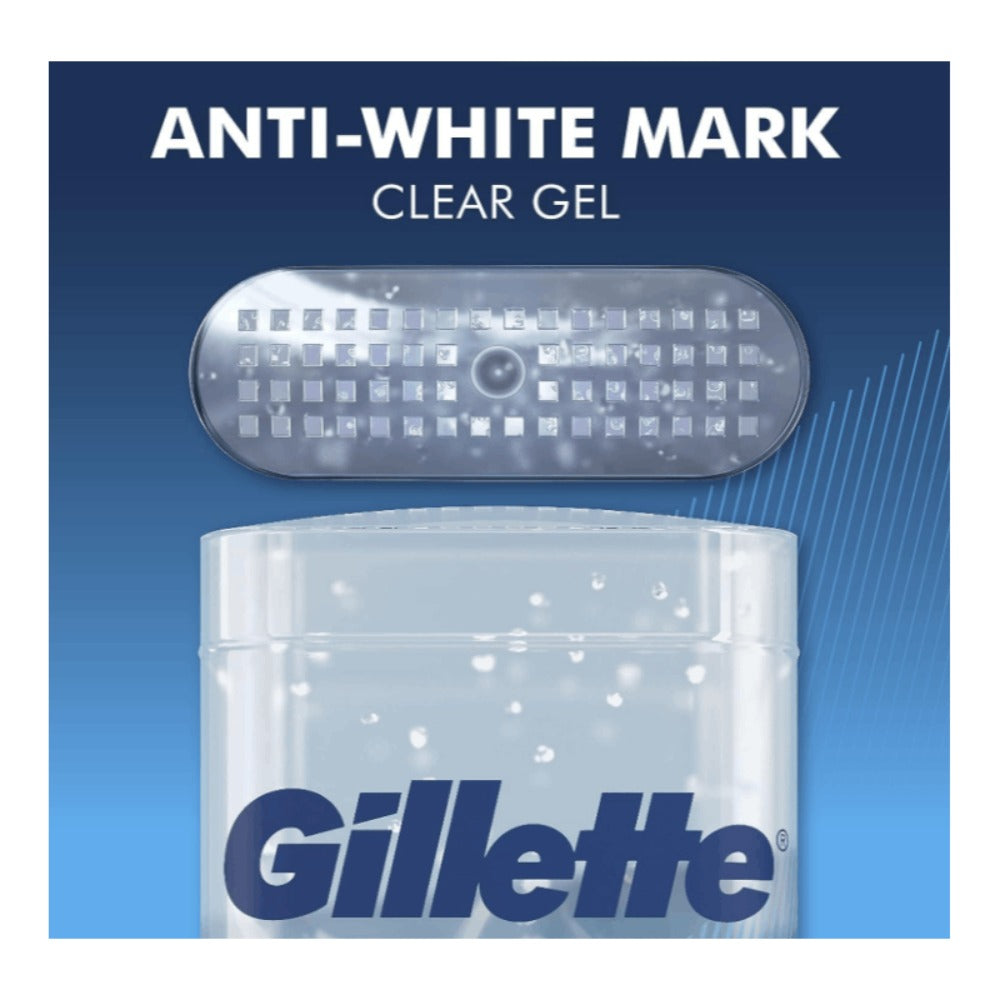 Antiperspirant Deodorant for Men Gillette Clinical 72-Hour Protection ¨C Clear Gel Cool Wave Scent, 3.8 oz, Pack of 4, Anti-White Mark, Prescription Strength Sweat Defense