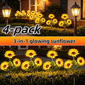Solar Garden Lights Sunflower LED Outdoor Stake Lights 3-in-1 IP44 Waterproof Solar Powered Lawn Path Landscape Lights for Patio Yard Garden Decor Mother's Day Housewarming Gift