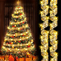 LED Christmas Fairy String Lights Battery Powered - 10M/32.8FT Golden Warm White Ribbon Garland for Christmas Tree, Indoor Party & Holiday Decorations