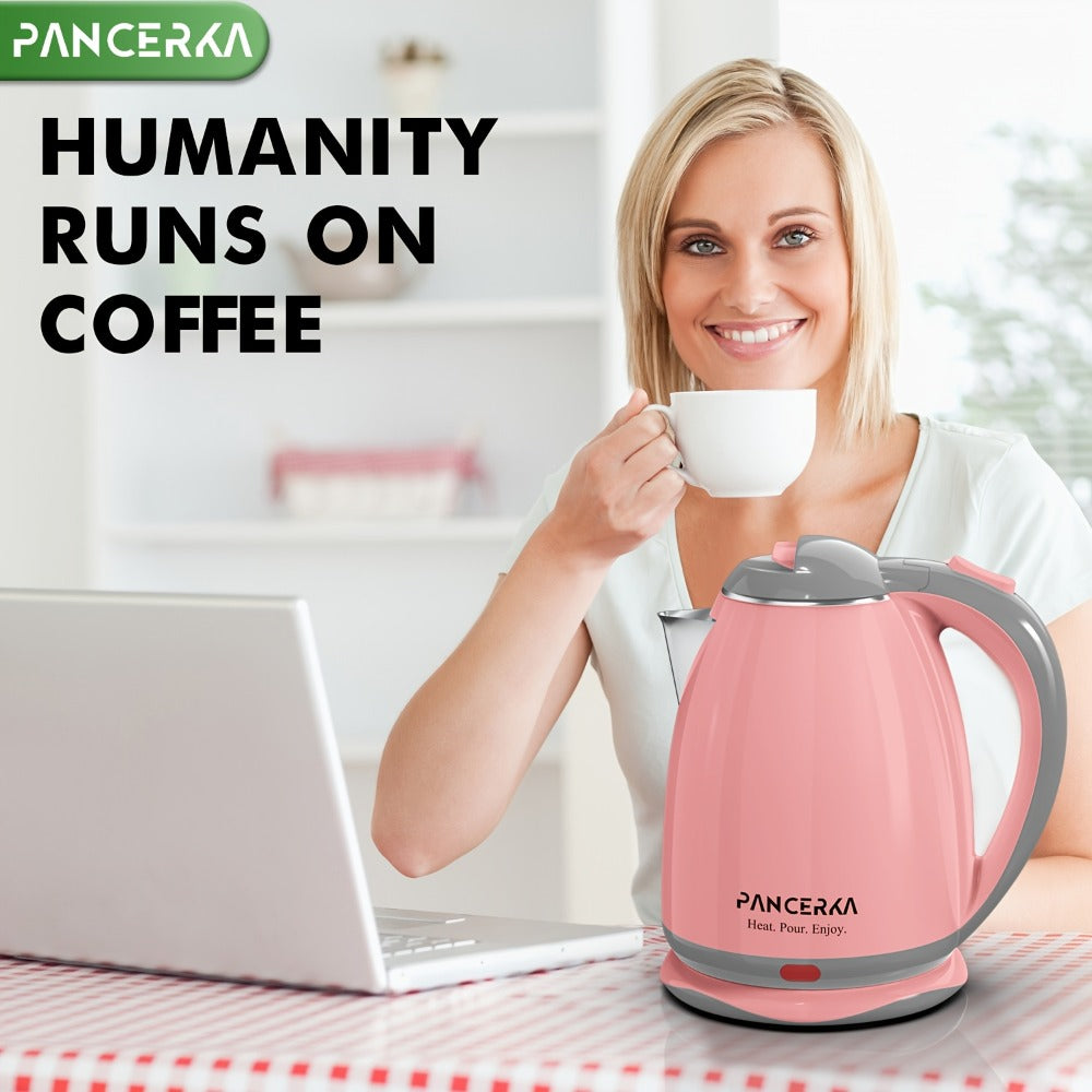 Hot Water Boiler Electric Kettle 1.8L Stainless Steel Fast Boiling Auto Shut-Off Countertop Instant Kettle for Coffee Tea Maker Pink White