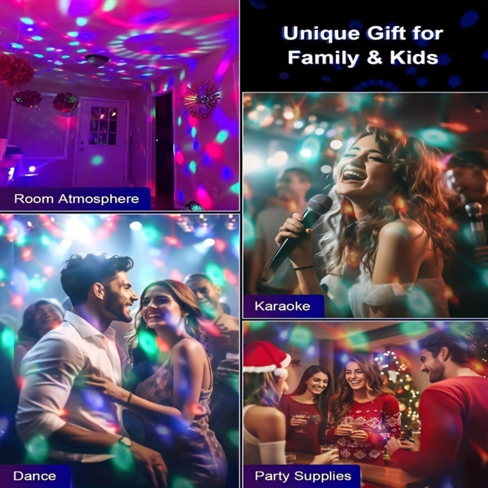 Party Lights Disco Ball Strobe Light Remote Control DJ Lighting Music Sync Rotating Effect for Home Room Dance Birthday Wedding Halloween Christmas Party Decorations 2pcs or 4pcs