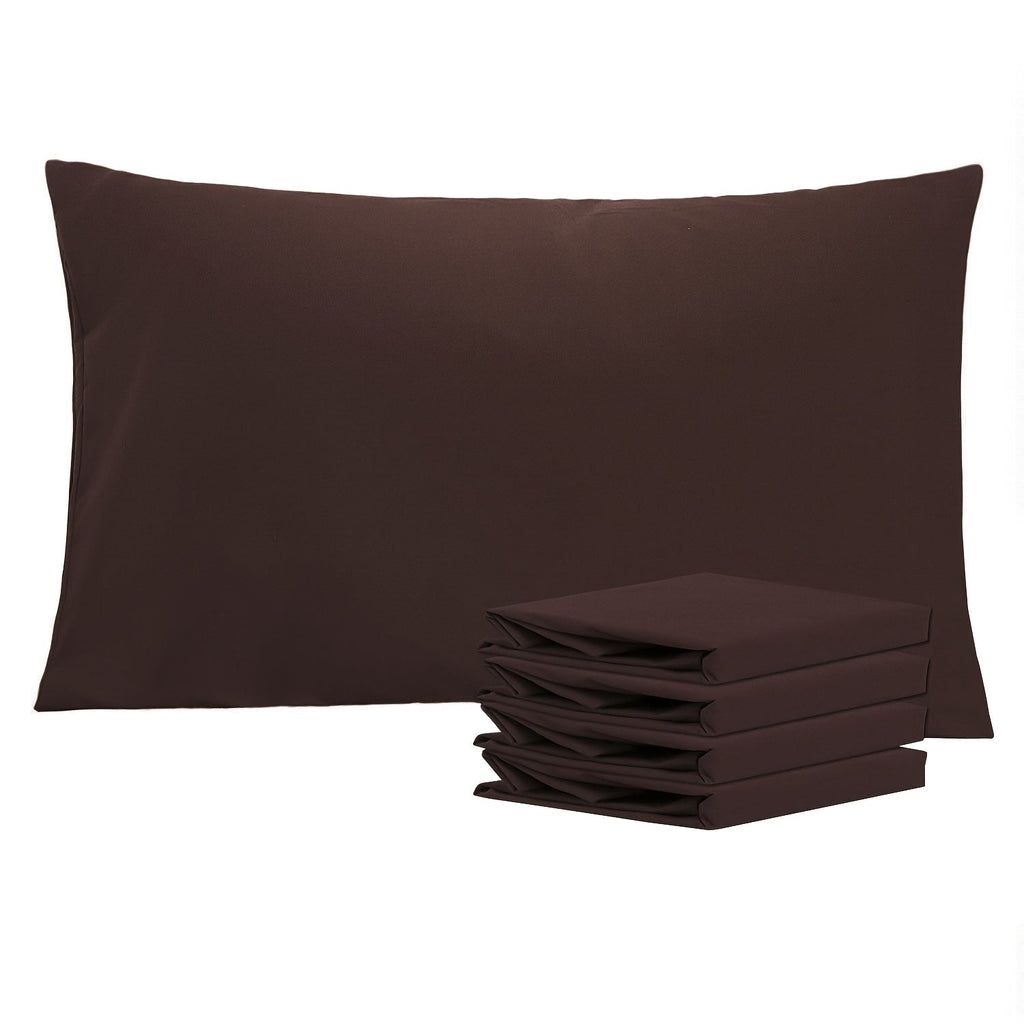 Pillowcases 4 Pack Queen 20x30 ¨C Brushed Microfiber Soft Wrinkle-Free Fade-Resistant Envelope Closure Solid Color 32 Colors