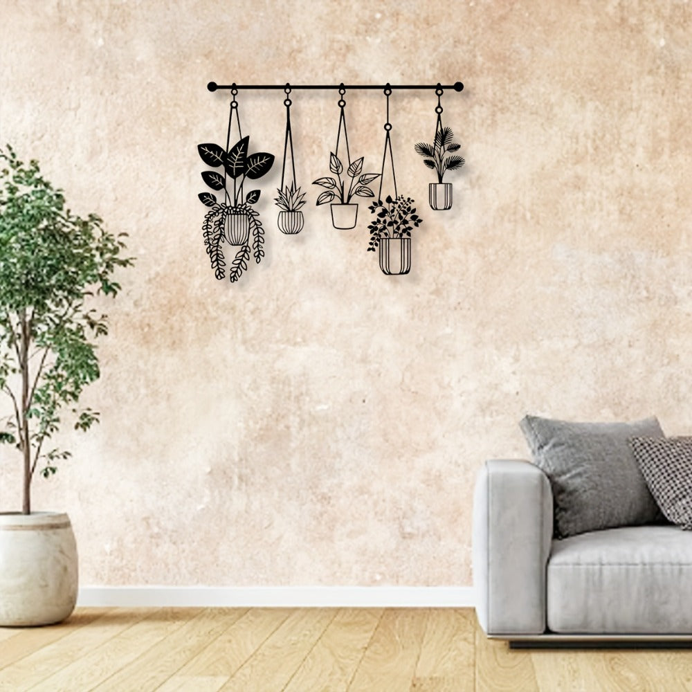Metal Flower Wall Art Rustic Farmhouse Decor, Minimalist 3D Floral Wall Sculpture for Living Room Bedroom Bathroom Dining Room, Boho Wall Decor Housewarming Gift