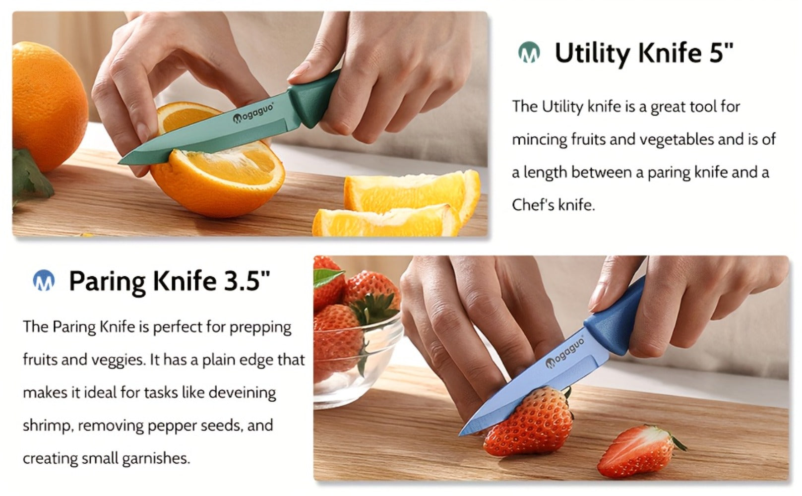 Rainbow Kitchen Knife Set 14pcs ¨C 7 Sharp Stainless Steel Knives with 7 Blade Guards, Dishwasher Safe, Non-Stick Professional Chef Knife Set with Sheaths