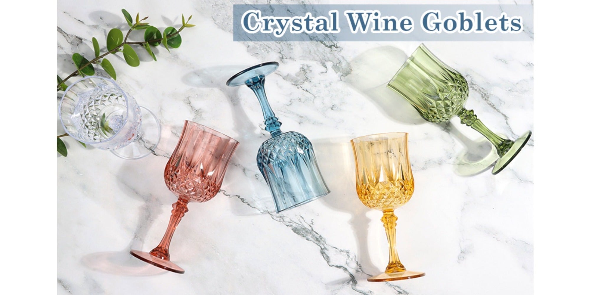 48pcs Shatterproof Plastic Wine & Champagne Glasses Set - 7oz Unbreakable Vintage Goblets Crystal Finish Reusable Cups for Parties Weddings Outdoor Events