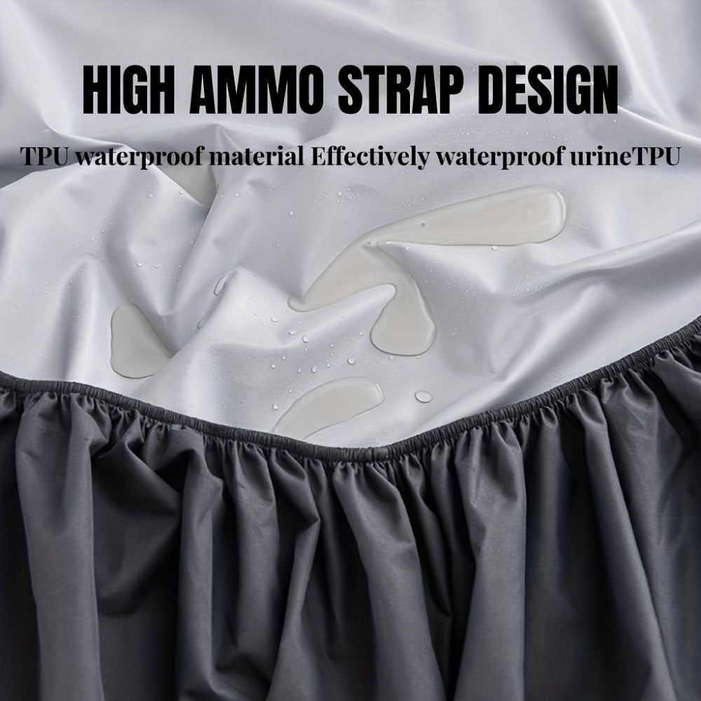 Waterproof Fitted Sheet Soft Breathable Mattress Cover Solid Color Deep Pocket Bed Sheet for Bedroom Guest Room Dorm Twin Full Queen King