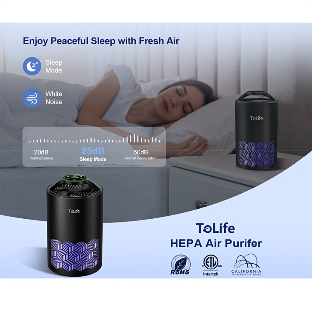 H13 True HEPA Air Purifier for Bedroom Large Room with Scent Diffuser Ultra Quiet 25dB Removes Pet Hair Smoke Dust Odors