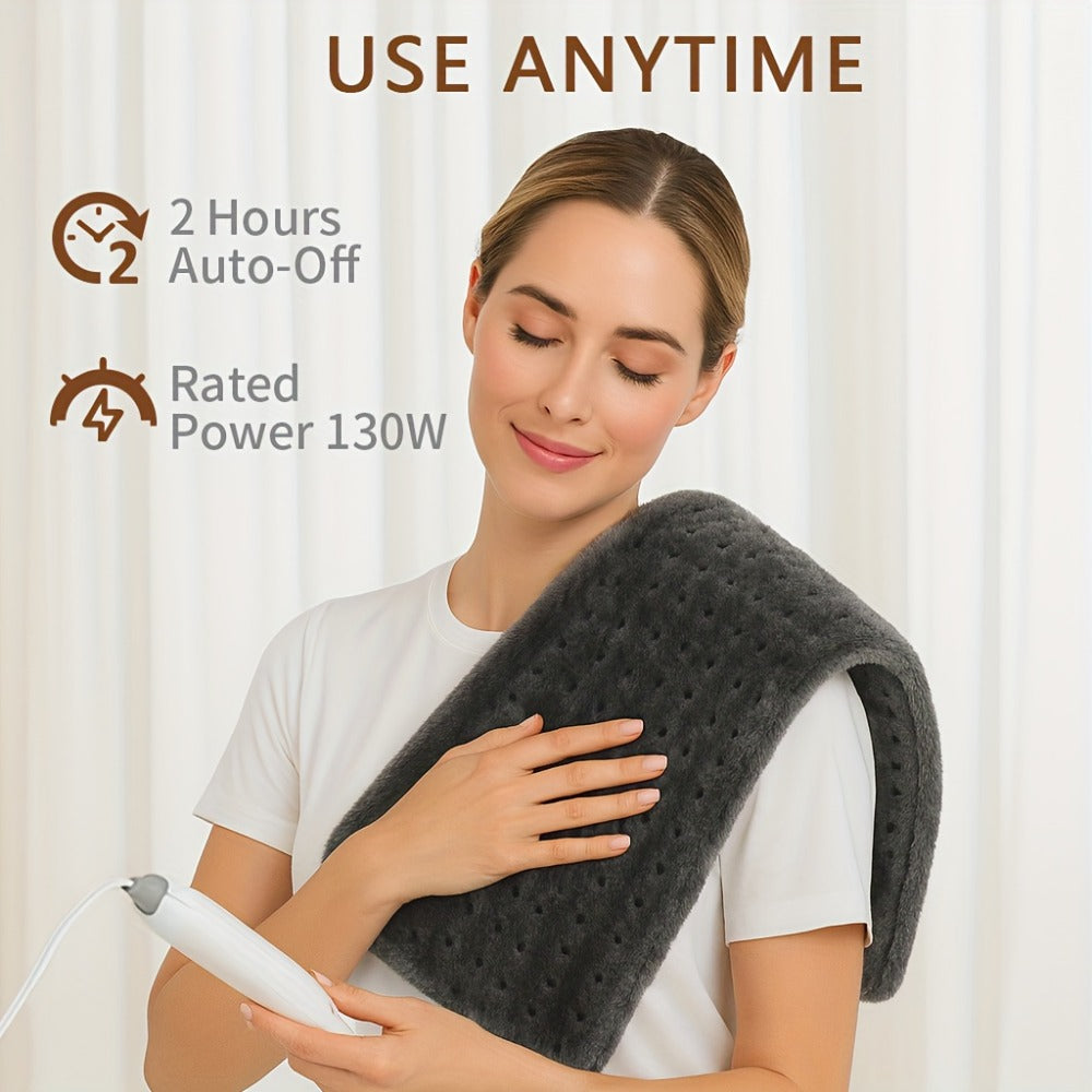 Heating Pad for Back & Neck Pain Relief ¨C Ultra Soft Flannel, Fast Heating, Dry & Moist Heat, Auto Shut-Off, Machine Washable (Small 12x15in / Standard 12x24in / Large 17x33in)