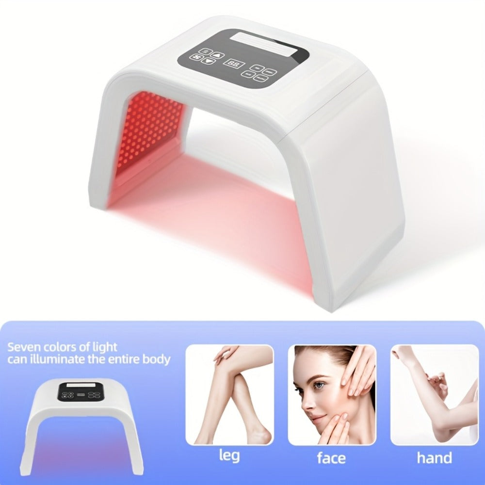 7 Color LED Skin Care Device Photon Therapy Spectrometer Anti-Aging Wrinkle Acne Treatment Face Rejuvenation Home SPA Beauty Tool Gift for Women Mom Girlfriend