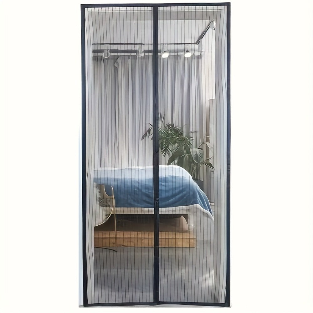 Magnetic Screen Door with Heavy Duty Metal Frame ¨C Self-Closing Mesh Door Curtain, Insect-Proof Bug Screen with Frame Shackle, Easy Install for Indoor & Outdoor Doorways, Pet & Kid Friendly