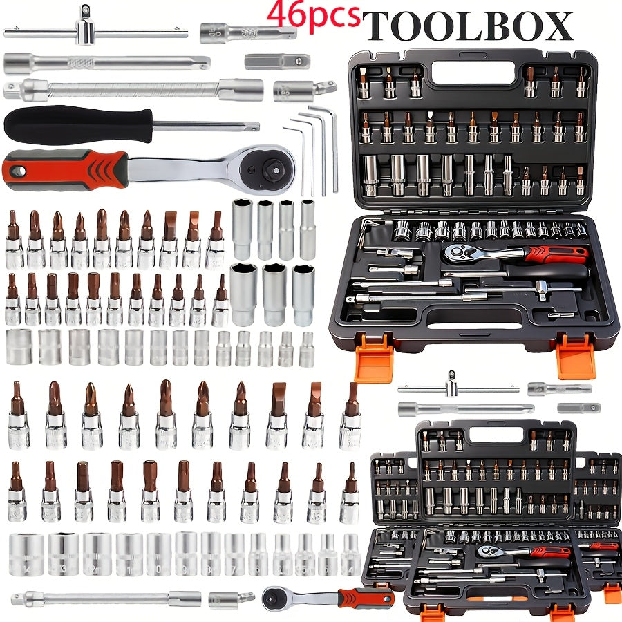Home Tool Kit Professional, 46-Piece Essential DIY Set, 53-Piece Advanced Home & Auto Repair Kit, or 1000-Piece Complete Toolbox in Storage Case for Home, Automotive & Workshop Use