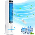 Evaporative Air Cooler Portable 1.32 Gal, 3-in-1 Swamp Cooler Fan Humidifier with Ice Cooling, 4 Ice Packs, 70¡ã Oscillation & Low Noise, Bladeless Tower Fan Air Conditioner for Bedroom Kitchen Office