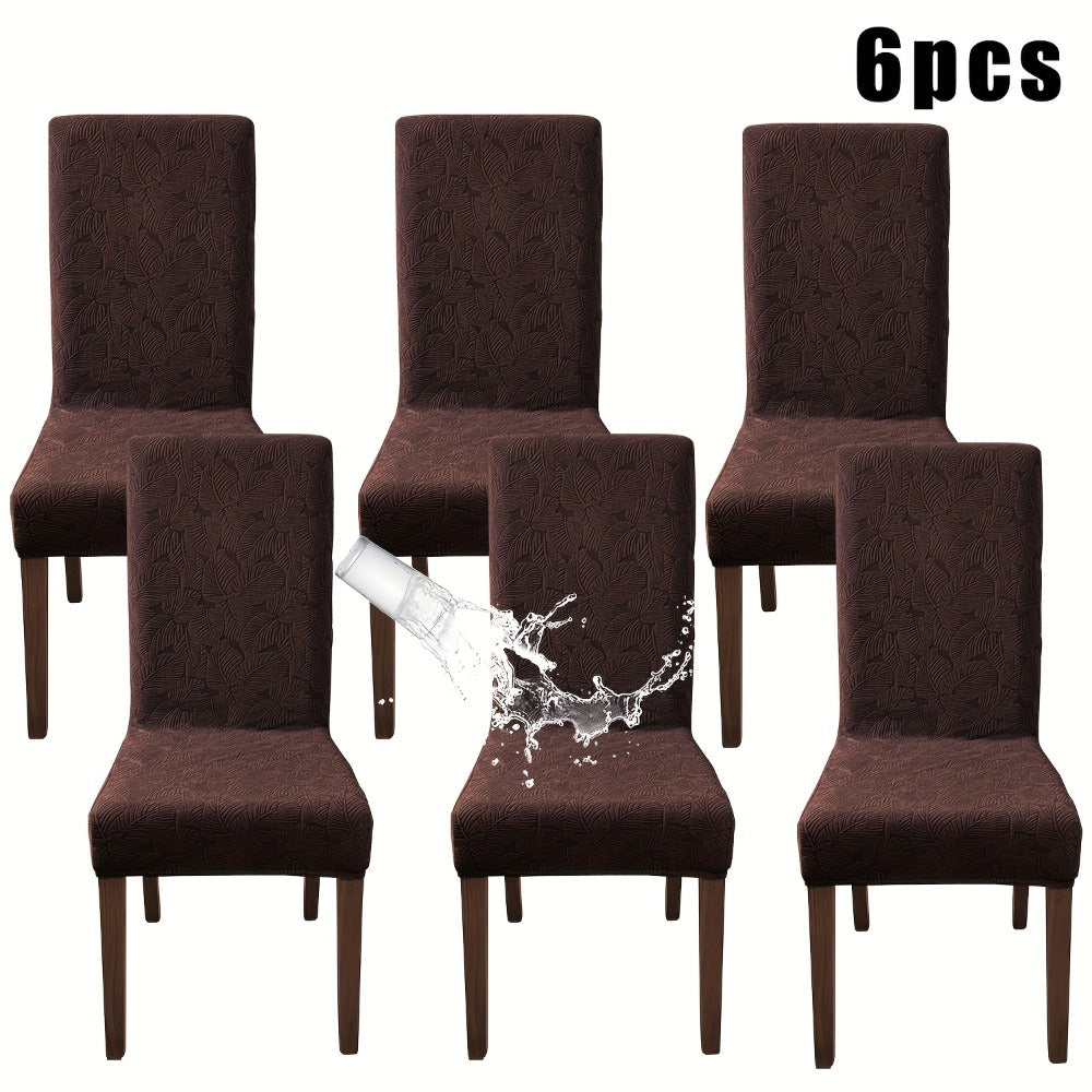 Stretch Dining Chair Covers Set of 4/6 - Plant Print Slipcovers for Dining Room Kitchen Chairs, Elastic Parsons Chair Protector, Home Decor