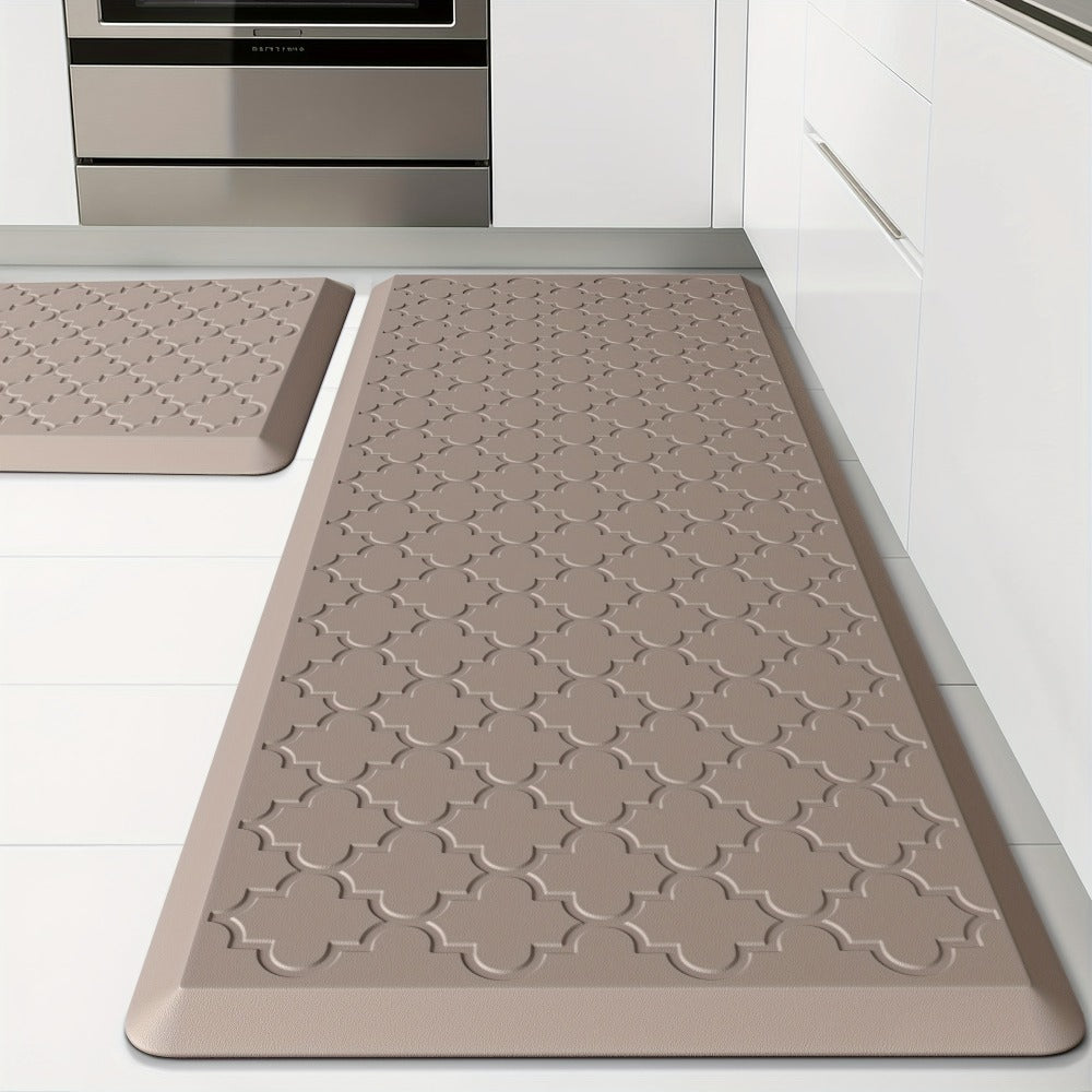 Anti Fatigue Kitchen Mat Set 2 Piece Cushioned Non-Slip Standing Mat for Kitchen Sink Office Laundry Floor Comfort