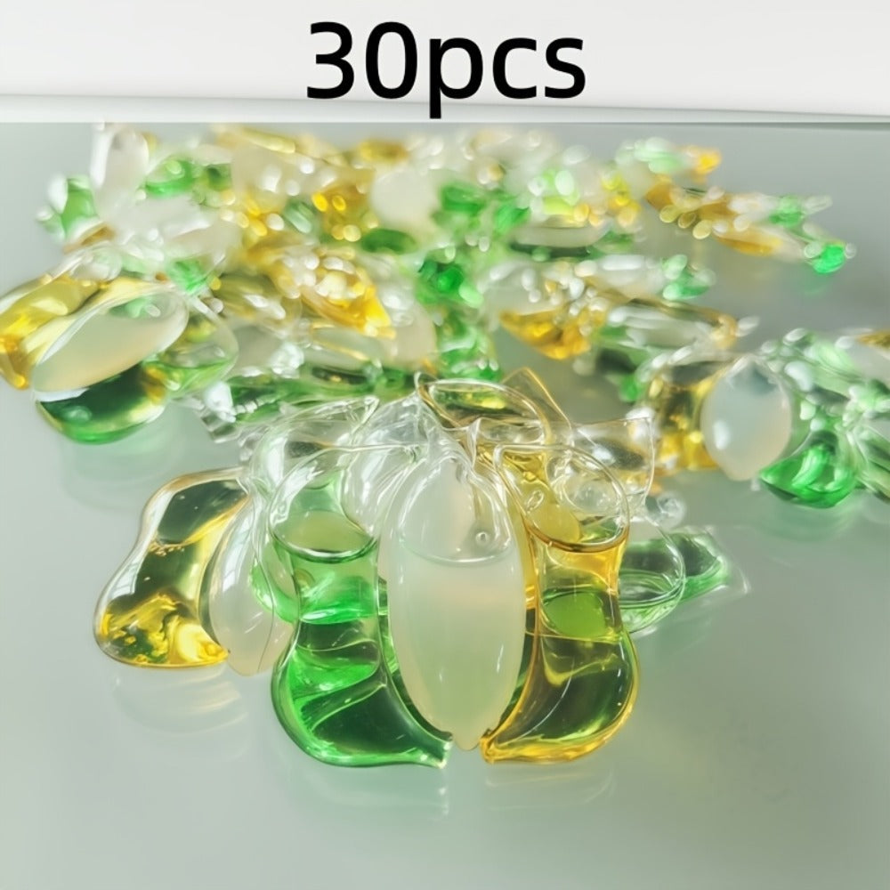 Floral Perfume Laundry Pods 3-in-1 Concentrated Detergent Pods Long-Lasting Fragrance Efficient Stain Removal 0.35oz Each for Clothes Fabric Care 30 60 Count