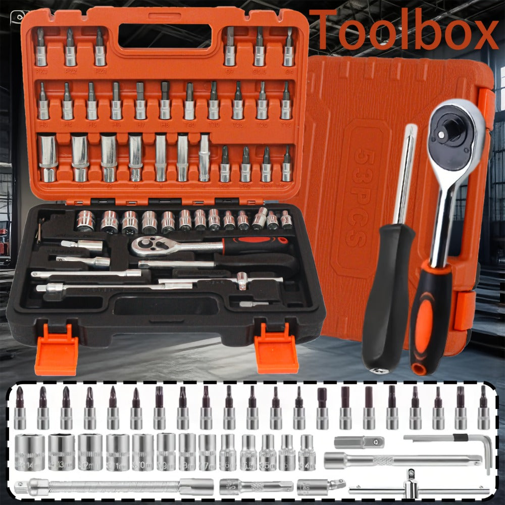 Premium Stainless Steel Repair Tool Kit 55/82/94/121PCS ¨C Complete Automotive & Home Repair Set | Multi-Function Hand Tools | No Charging Required | Easy to Use | Perfect Gift for Men