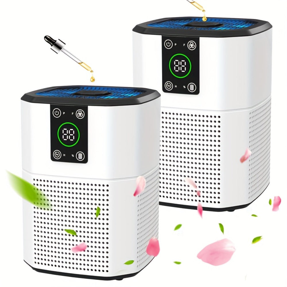 Pet Air Purifier for Home ¨C ULPA Filter Removes Dust, Odor & Smoke, Quiet Sleep Mode, Ambient Light, 4 Modes & 9 Timer Settings for Bedroom, Office & Living Room