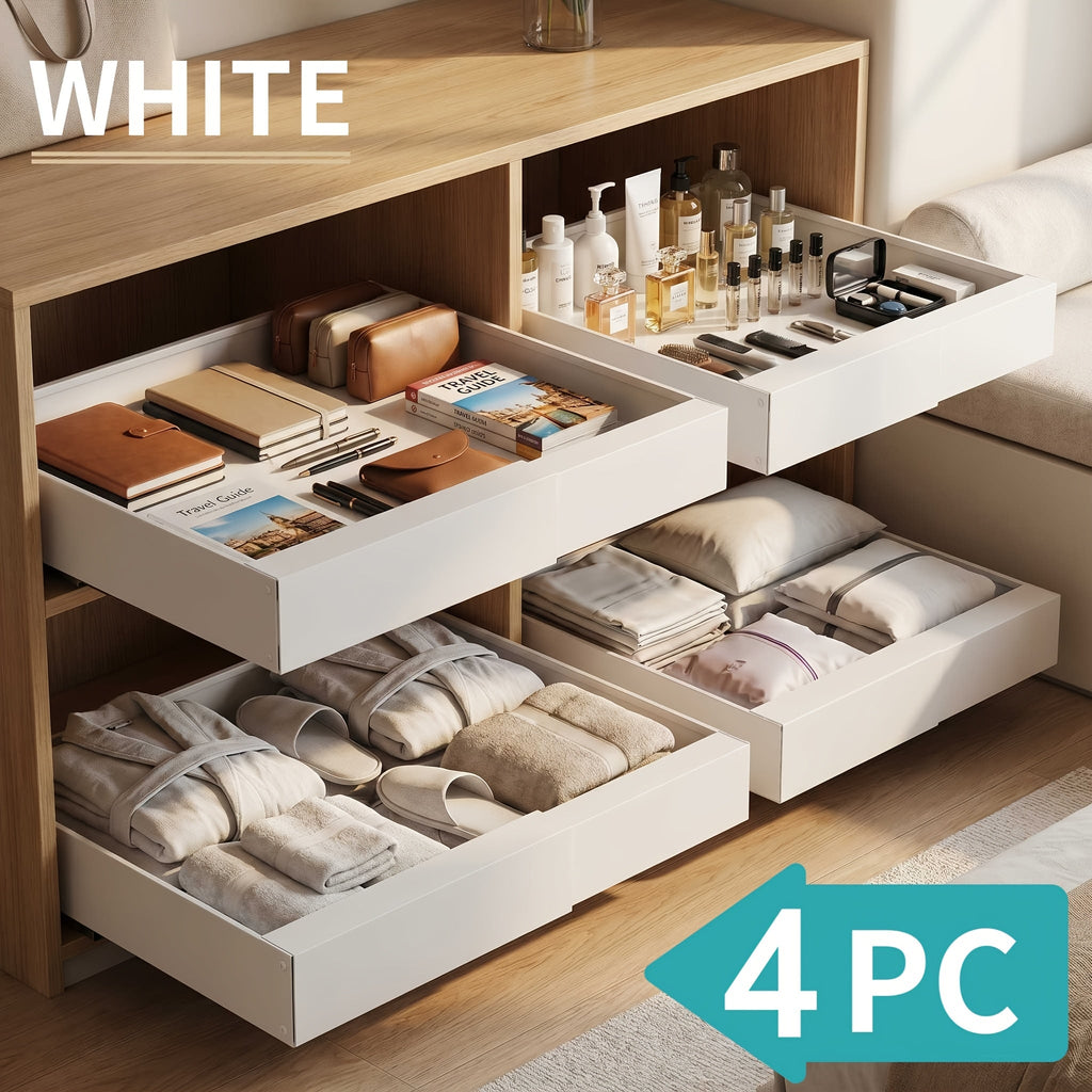 Pull Out Cabinet Organizer Expandable Slide-Out Drawer Shelf Heavy Duty Carbon Steel Silent Sliding Rust-Resistant Storage Rack for Kitchen Bathroom Pantry 12.6¡±-20.5¡± Wide