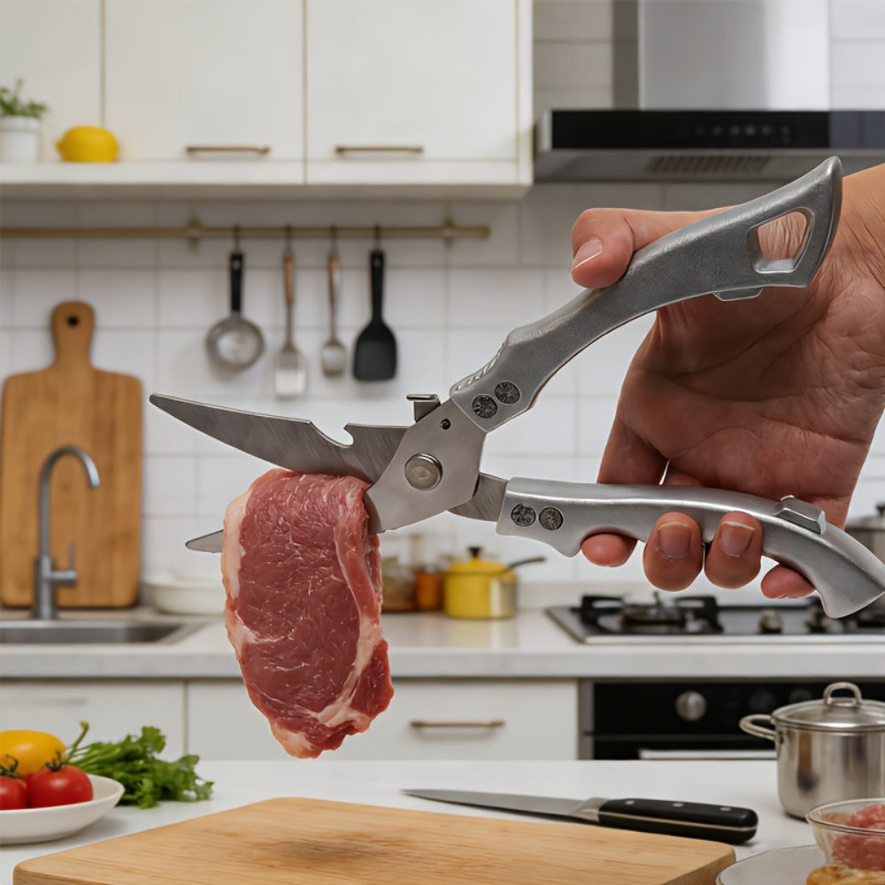Kitchen Knife Set 7-Piece, Professional Stainless Steel Chef Knives with Replaceable Blades, Hand Forged Alloy Steel Kitchen Knives for Home Cooking, Food-Safe Full Kitchen Cutlery Set