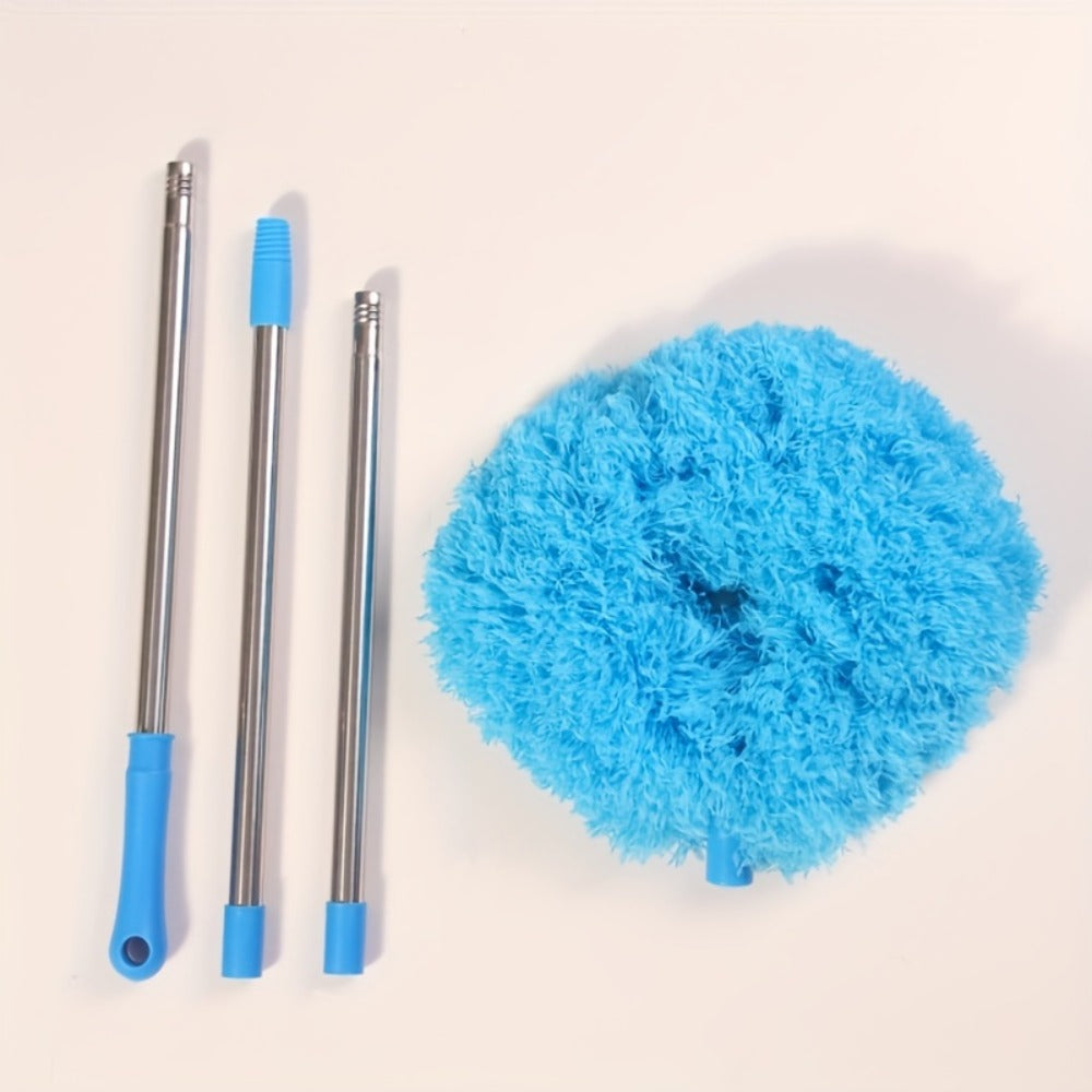 Ceiling Fan Cleaner Brush with Extension Rod ¨C Detachable Washable Ultra-Fine Microfiber Duster for High Ceilings, Fans, Furniture & Cars, Long Reach Dust Brush Cleaning Tool Set (Blue)