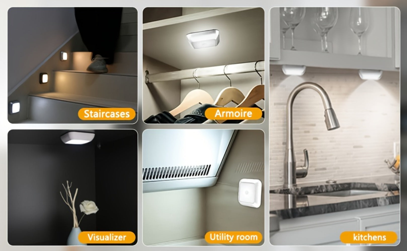 LED Night Light Motion Sensor Battery Powered Dusk to Dawn Smart Sensor Compact Nightlight for Bedroom Toilet Stairs Hallway Closet Warm White Cool White 2 Pack