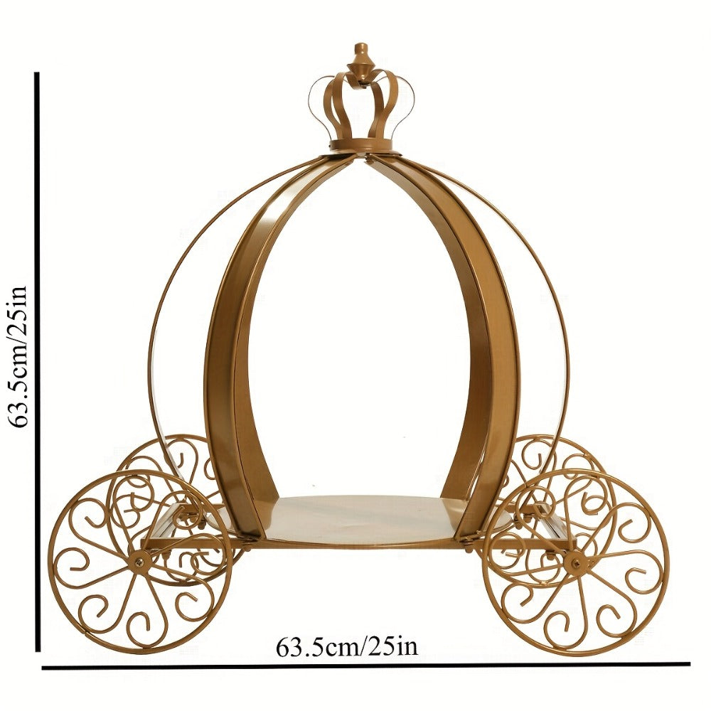 Cinderella Pumpkin Carriage Cake Stand 25 Inch - Princess Wedding Centerpiece Decoration for Bridal Shower Birthday Sweet 16 Baby Shower Party