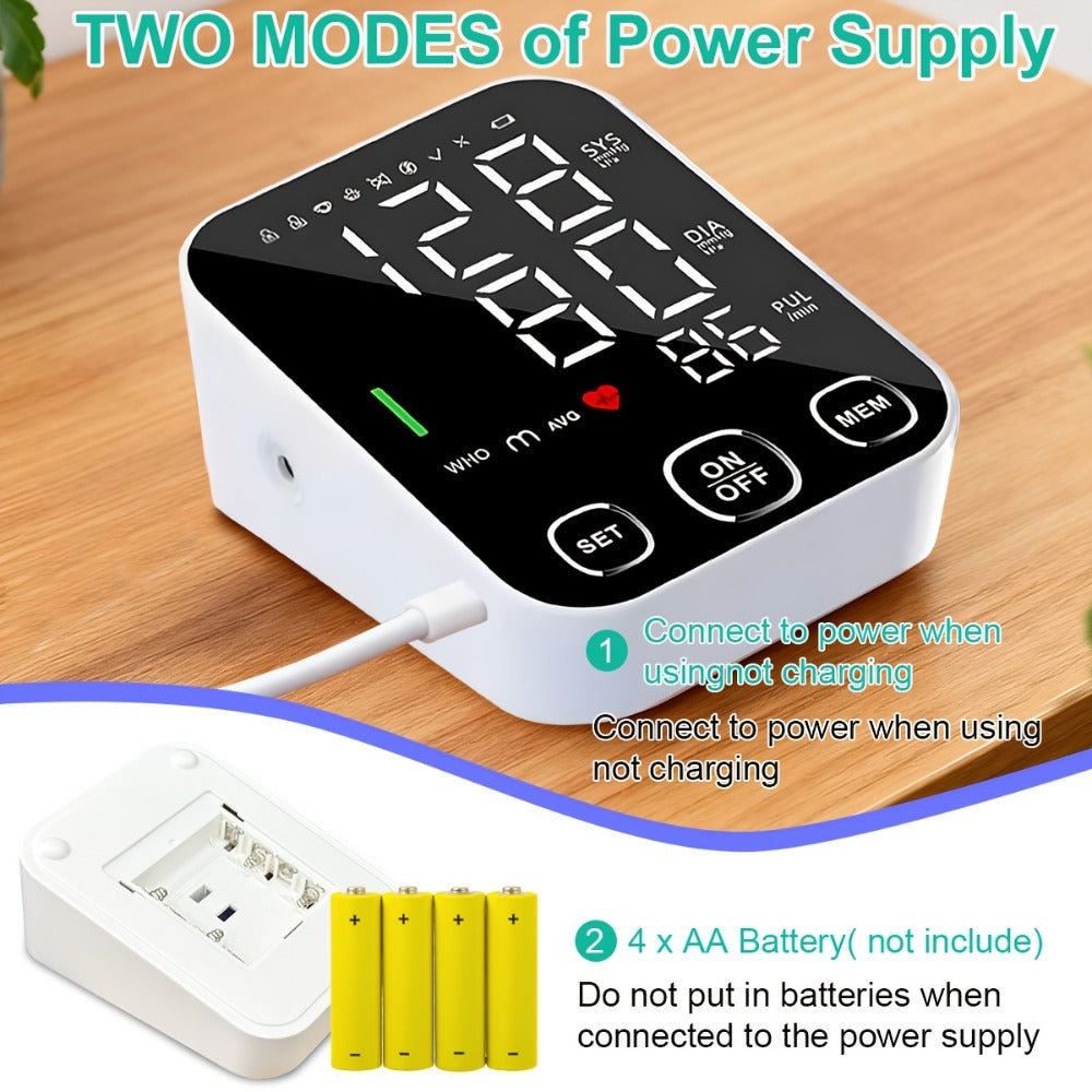 Blood Pressure Monitor Automatic Upper Arm ¨C Large Cuff, 4.5¡± Backlit Screen, 2¡Á99 Memory, Voice Broadcast, One-Touch BP Machine for Home Use