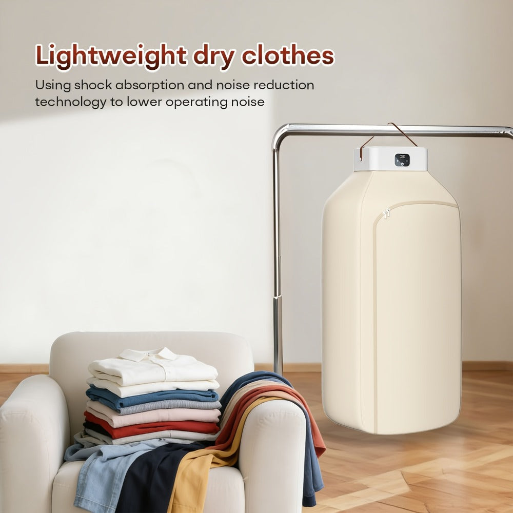 Foldable Clothes Dryer Smart Touch Screen Two-Speed Control Timer Function with Dry Bag Quick Drying Compact Design for Apartments Dorms RVs Home Upgraded Economic