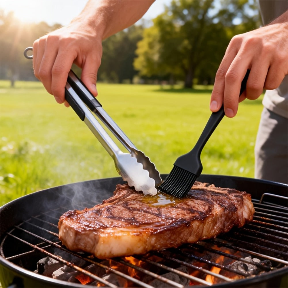 Griddle Accessories Kit 34 Piece Stainless Steel - Flat Top Grill Set with Enlarged Spatulas, Basting Cover, Scraper & BBQ Tools for Outdoor Blackstone Griddle Cooking, Barbecue Gift Set