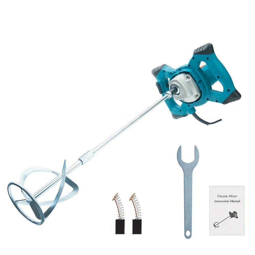 Electric Handheld Cement Mixer 2100W | 6-Speed Adjustable 800 RPM Mortar Mixer Drill for Mixing Paint, Cement, Mortar & Feed ¨C Heavy Duty Paddle Mixer Power Tool