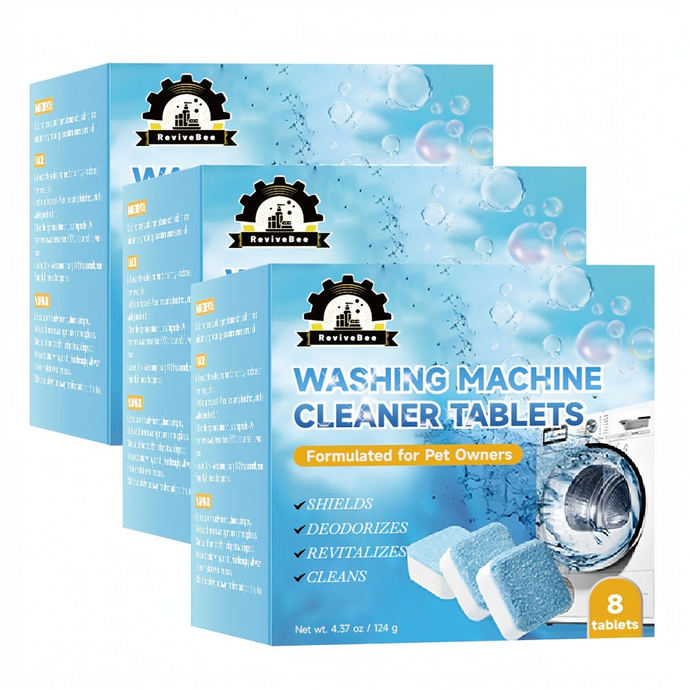 Washing Machine Cleaner Tablets Deep Cleaning Descaler for HE Front Loader Top Load Washer Septic Safe Deodorizer Removes Odor Residue Drum & Tub Seal Cleaner 16 24 32 40 Packs Bulk Value
