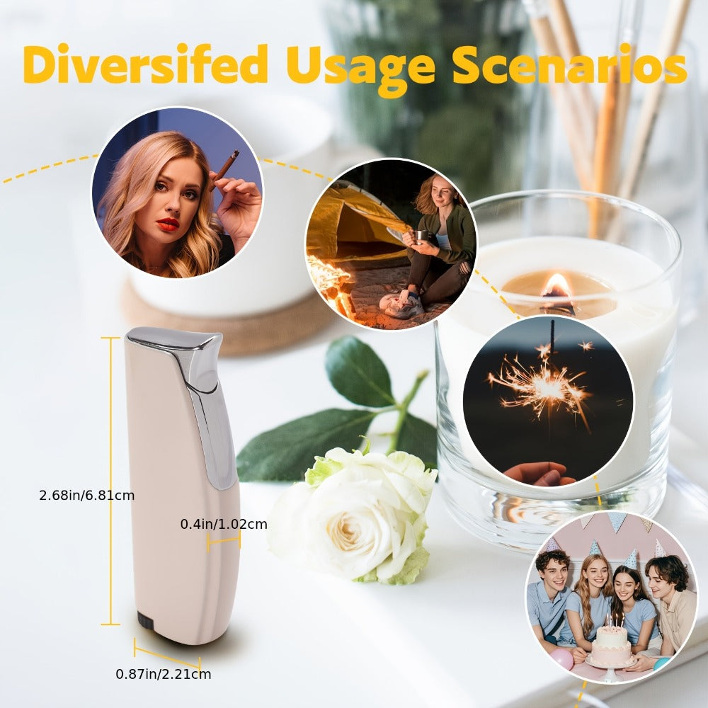 Windproof Lighter 2-Pack ¨C Slim Portable Pocket Lighter with Mirror Finish, Refillable Butane Flame, Fashionable Gift for Men & Women, Available in 8 Colors (Red, Black, White, Silver, Pink, Blue, Yellow, Green)