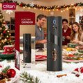 Electric Salt and Pepper Grinder Set ¨C Rechargeable Automatic Mills with LED Light, Adjustable Coarseness & 3.72oz Capacity for Home Kitchen, BBQ, Restaurant & Outdoor Entertaining