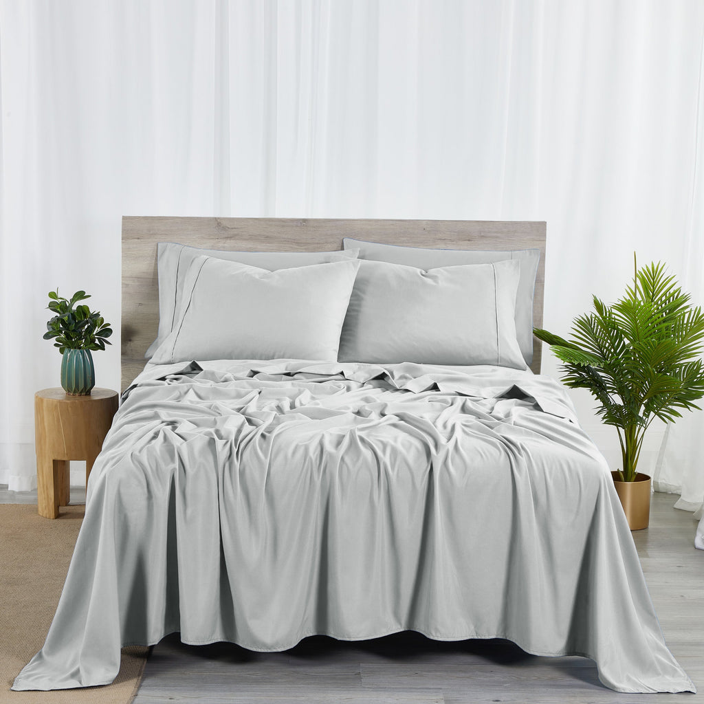 Bamboo Blend 6-Piece Sheet Set ¨C 2000 Thread Count SnugGrip Fitted Sheet 16¡± Deep Pocket Soft Wrinkle Resistant Twin Full Queen King Cal King