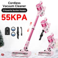 Cordless Vacuum Cleaner 55KPa 8-in-1 Stick Vacuum with LED Light 180¡ã Swivel Lightweight Wireless for Hardwood Carpet Pet Hair Stairs Car Sofa Home Office