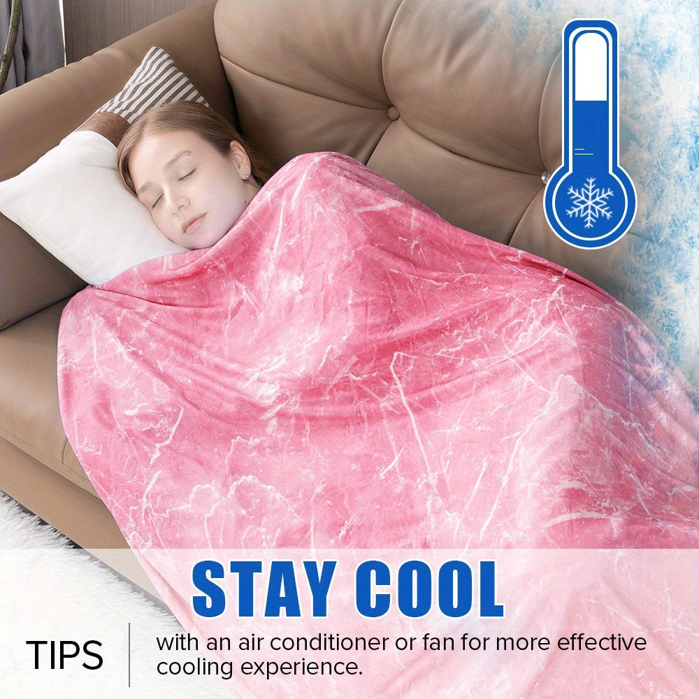 Cooling Blanket for Hot Sleepers - Summer Lightweight Breathable Throw Blanket Double-Sided Soft Cool Blanket for Bed Couch Sofa Night Sweats Hot Flashes Relief Tie-Dye & Solid Colors