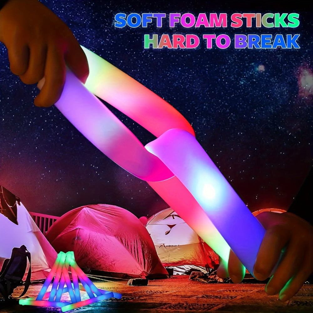 LED Glow Sticks for Party Decorations, Multi-Color Flashing Foam Sticks for Christmas, Weddings, Birthday, Festival, New Year & Halloween Parties (30/67/100/200PCS)