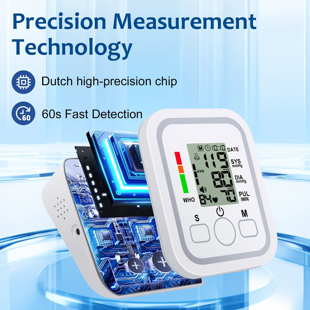 Upper Arm Blood Pressure Monitor ¨C Large LCD, Voice Broadcast, Heart Rate & Irregular Heartbeat Detection, 2¡Á99 Memory, 8.7¨C14.2¡± Adjustable Cuff, One-Touch Operation for Seniors & Pregnant Women