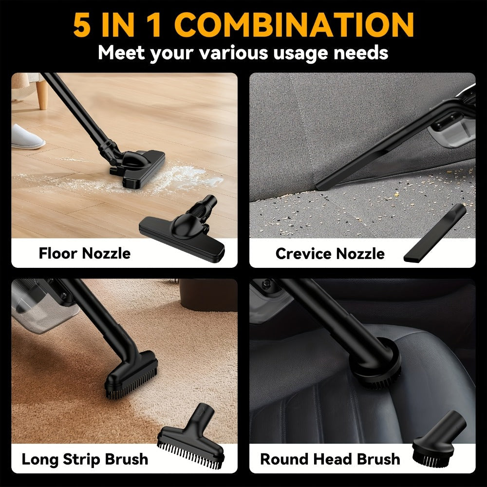 Cordless Handheld Vacuum Cleaner Compatible with DeWalt 20V Battery ¨C 500W Motor, 46 CFM, HEPA Filtration, Portable Car Vacuum for Hard Floor, Pet Hair, Car Interior Cleaning (Battery Not Included)