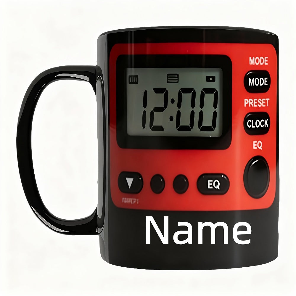 Personalized Ceramic Coffee Mug Custom Name or Text 11oz Customizable Cup for Hot Cold Drinks Birthday Gift for Mom Dad Teacher Coffee Bar Cute Drinkware