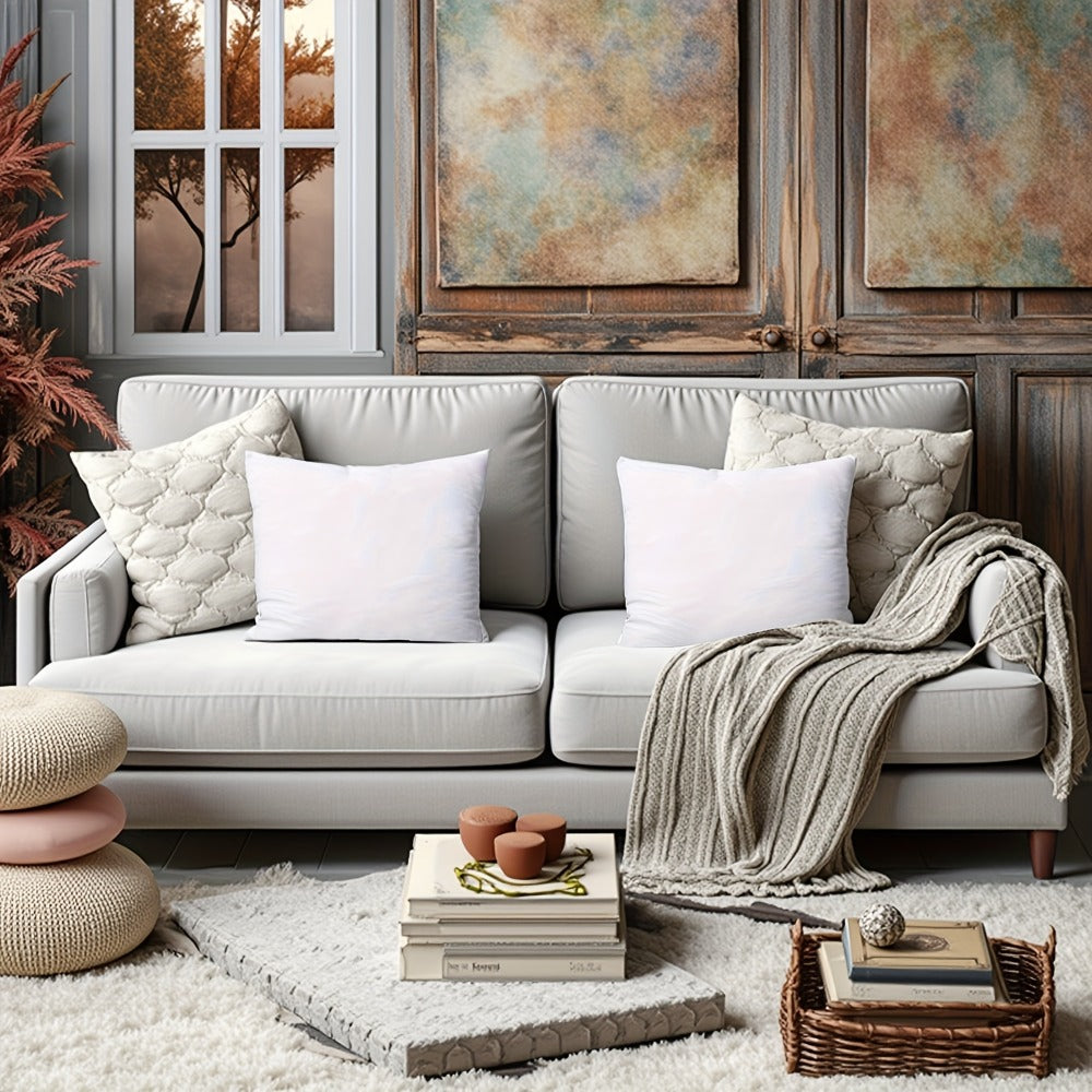 Pillow Inserts Square Indoor Outdoor Decorative Cushion Filling - Woven Fabric 200g+ Stuffing for Throw Pillows Couch Sofa Patio, White, Pack of 2 or 4, Multiple Sizes 12x20 16x16 18x18 20x20 22x22