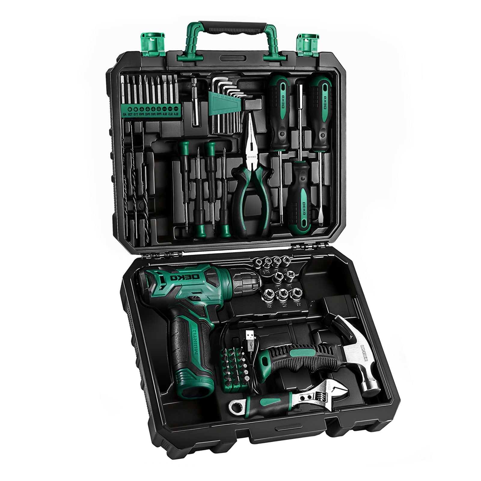 Cordless Drill Tool Kit 119/151PCS ¨C 8V/12V Electric Power Drill Set with Screwdriver, Hammer, Wrench | All-in-One Home Repair & DIY Hand Tools for Women | Perfect Gift