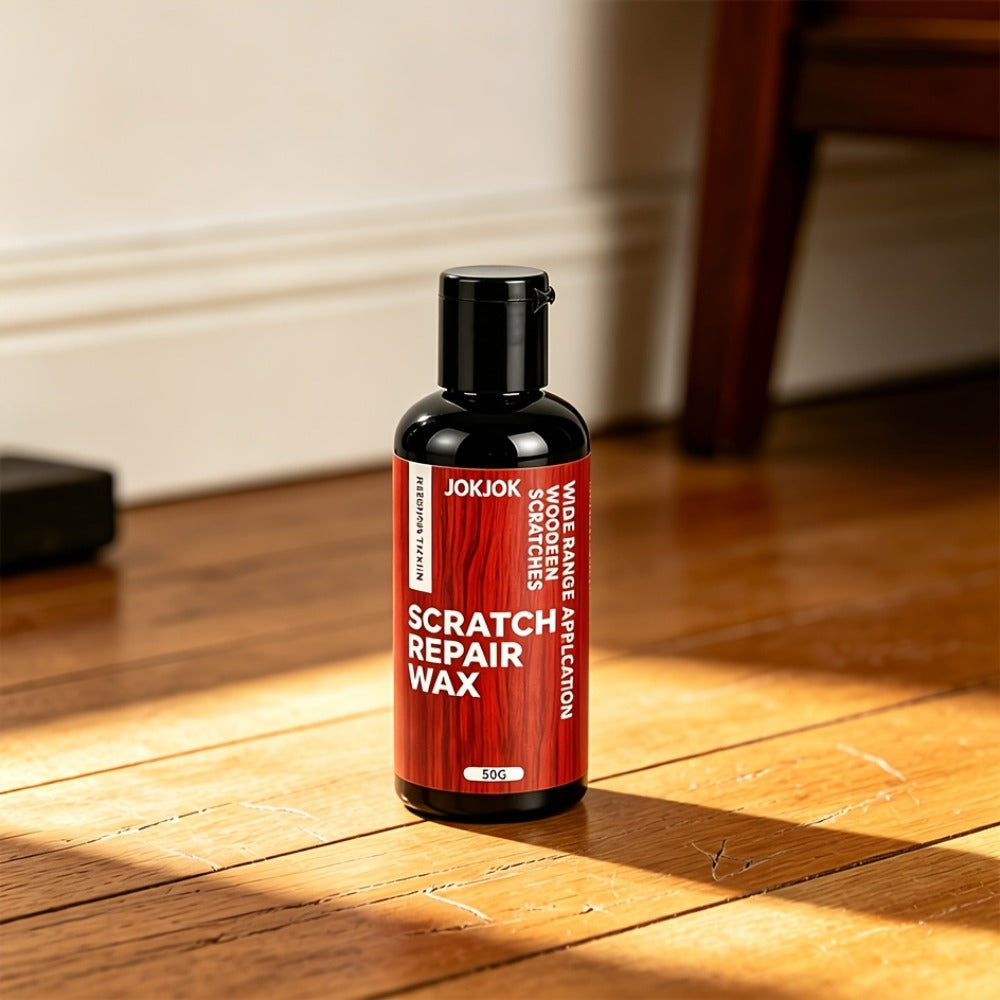 Wood Scratch Repair Wax - Hardwood Floor & Furniture Restorer Polish for Cabinets, Doors, Tables - Fix Scratches, Restore Luster, Prevent Drying & Aging