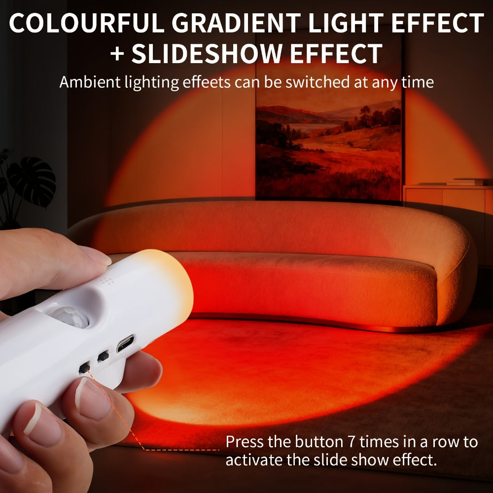 RGB Magnetic Night Light LED Ambient ¨C Multi-Color Motion Sensor, No-Drill Magnetic Install, Long Battery Life for Living Room, Bedroom, Hallway, Stairs & Bar (1pc or 5-Pack)